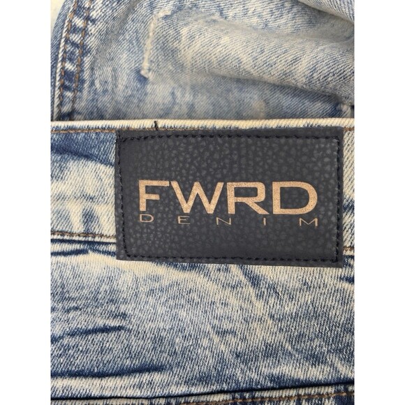 FWRD Denim Tall Men’s W30 L36 Bootcut Patched Distressed Jeans - Picture 7 of 10